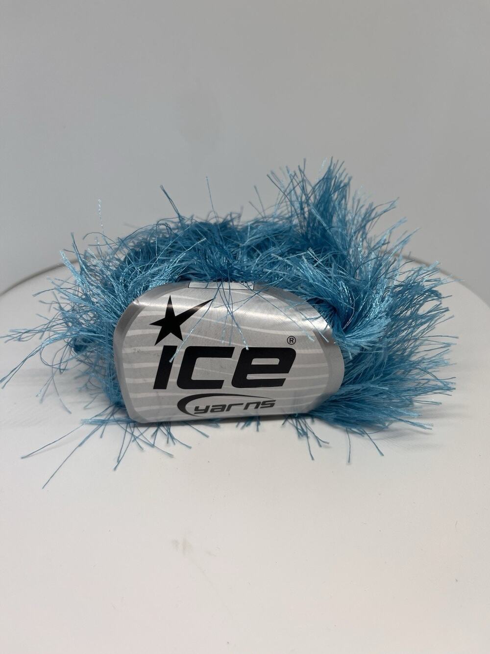 Ice Yarns Long Eyelash Yarn, Bright Turquoise